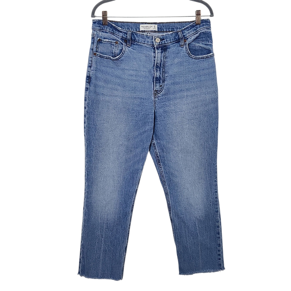 Abercrombie & Fitch 90s Slim Straight Women's Jeans Size 14 Short A&F Denim